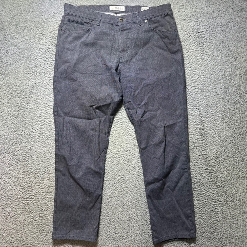 BRAX Cooper Fancy Regular Fit Mens Jeans Pants Size 38/34 Gray Tencel‎ Blend